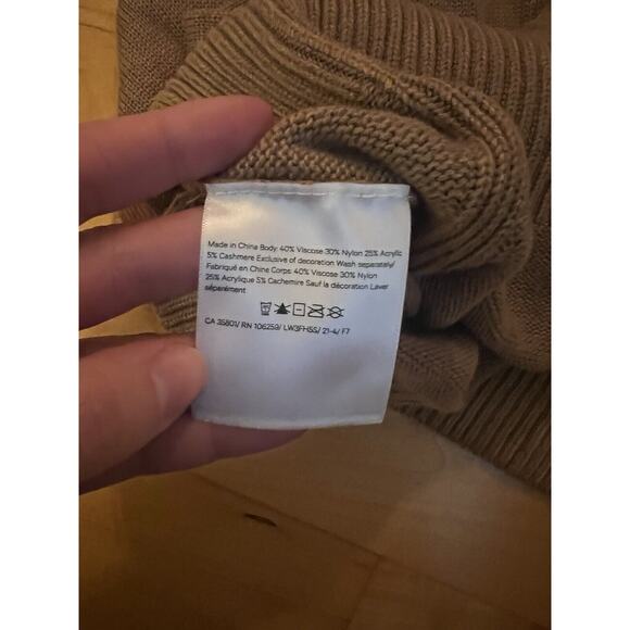 Lululemon Sweater Brown Camel Cashmere Blend Pullover Luxury 6 - Picture 3 of 4